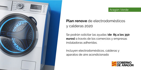 Plan Renove de electrodomésticos y calderas de Aragón
