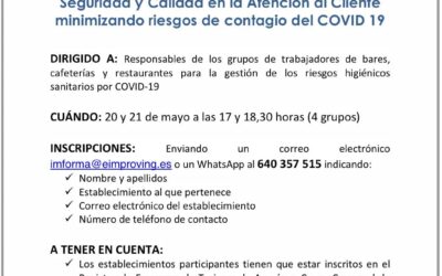 Curso «Seguridad y calidad en la atención al cliente minimizando los riesgos de contagio del COVID-19» organizado por la Comarca de La Jacetania
