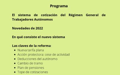 Jornada sobre las Nuevas cotizaciones de autónomos