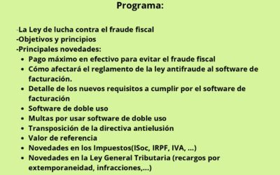 Jornada sobre la Nueva Ley de prevención del fraude fiscal