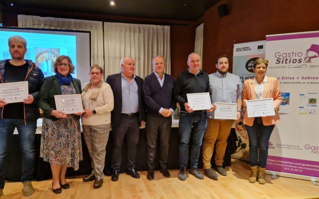 “Pon Aragón en tu mesa” recibe el reconocimiento de los Gastro Sitios por su labor de promoción de los alimentos de Aragón