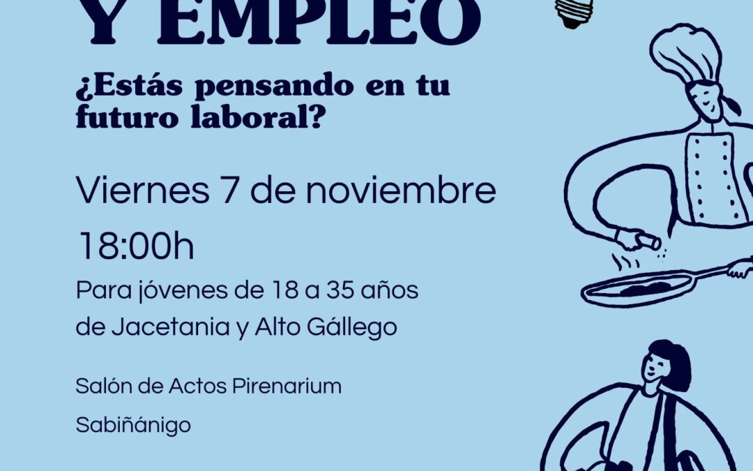 El grupo de Acción Local ADECUARA que trabaja en las comarcas pirenaicas del Alto Gállego y Jacetania en el marco del programa Pueblos Vivos Aragón, proyecto de cooperación entre grupos de Acción Local aragoneses,ha realizado un sondeo entre los jóvenes de ambas comarcas acerca de sus preocupaciones para enfrentar su vida laboral en el territorio, que forma parte de un estudio que continuará con la celebración de unencuentro presencial abierto a jóvenes de 18 a 35 años el viernes 7 de noviembre a las 18:00 en el Pirenarium de Sabiñánigo.